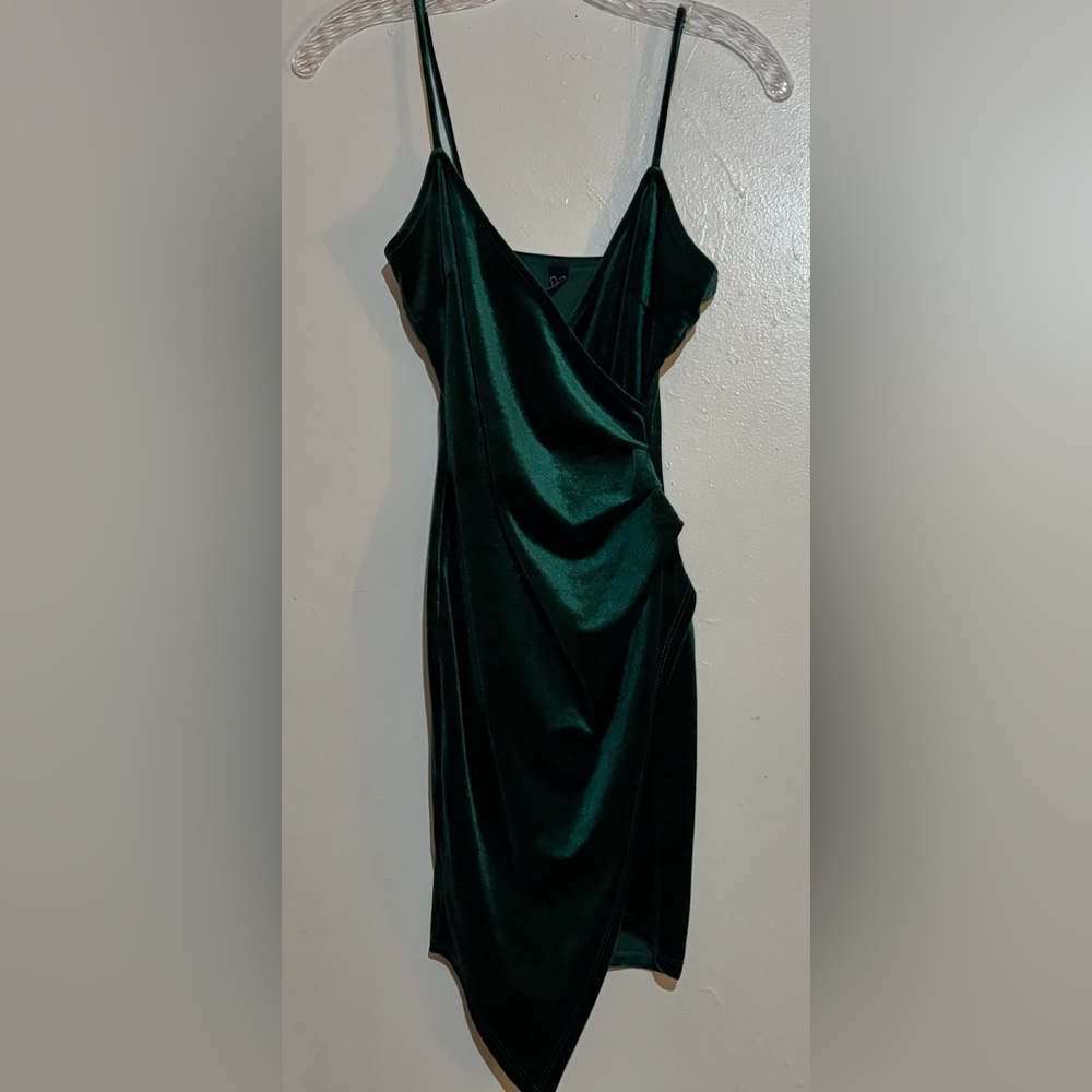 Green Velvet Dress Windsor Womens Sz XS